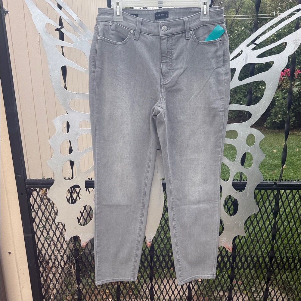 Talbots Light Gray Slim Ankle Jeans